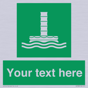 Custom sign safe condition Evacuation chute 